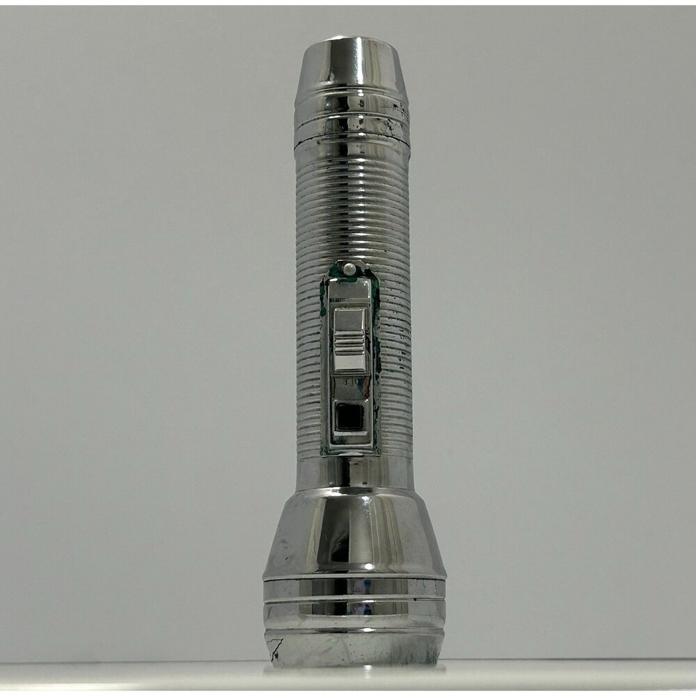 Harley-Davidson Vintage Chrome Metal Flashlight Silver Motor Cycles